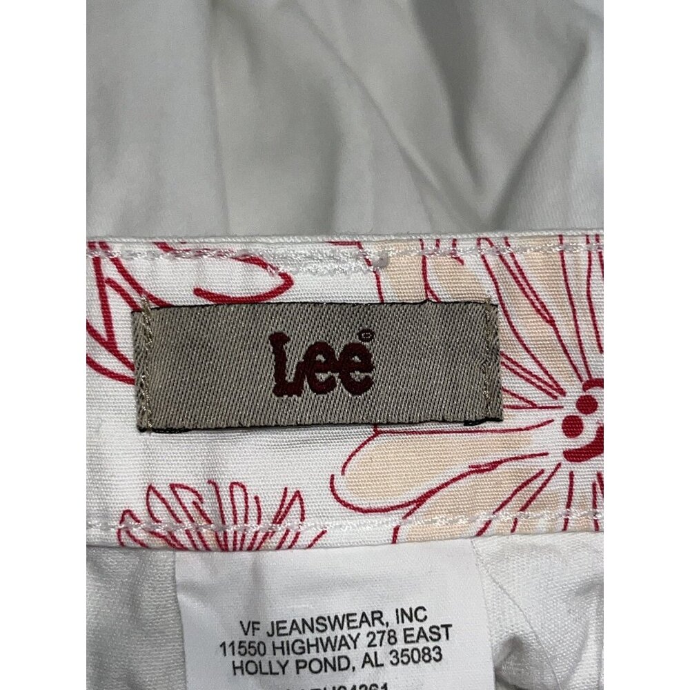 Lee White Capri Jean Women 10P 30X18 Stretch Cotton Blend - Picture 9 of 10
